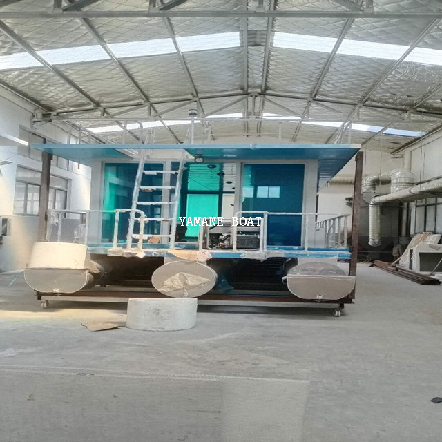11m Aluminum Pontoon House Boat on Water for Restaurant