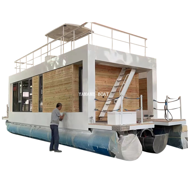 11m Aluminum Pontoon House Boat on Water for Restaurant
